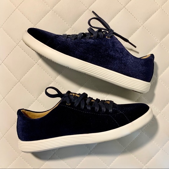 Cole Haan Navy Suede Sneaker - Picture 2 of 4